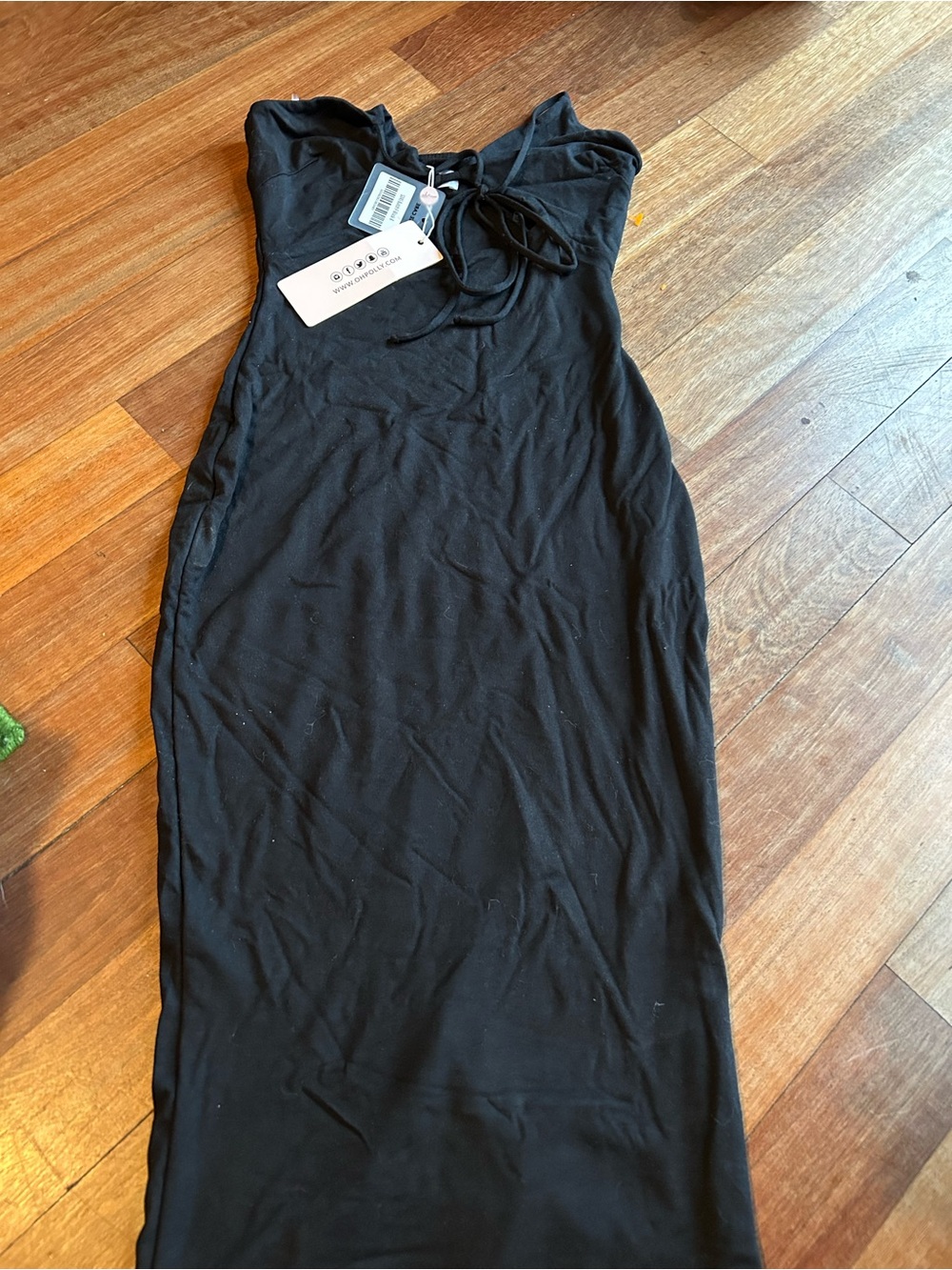 Black Tie-Neck Women's Dress - Oh Polly New